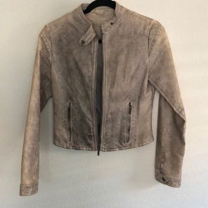 Faux leather snakeskin jacket
